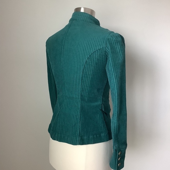 CAbi Military Double Breasted Jacket Legion Green Teal Style #3913 XS - Picture 12 of 15